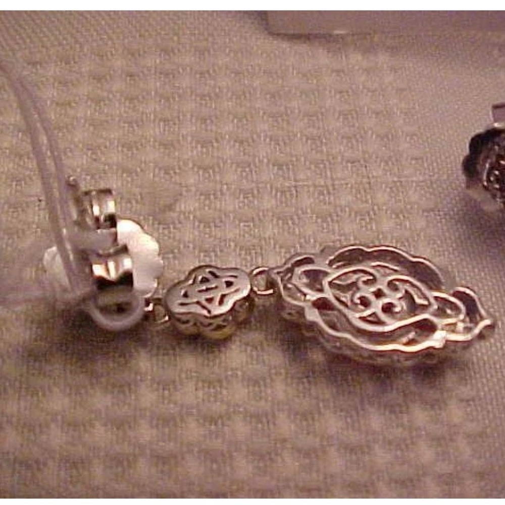 Genuine Rubellite Sterling Silver 925 Earrings - Picture 8 of 8